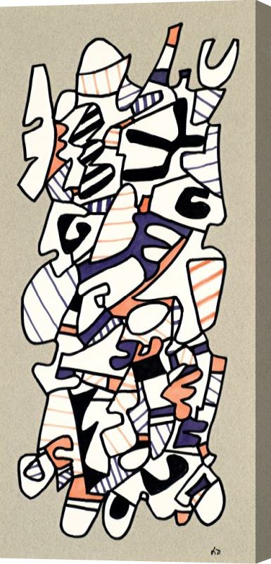 Jean Dubuffet Tour Stretched Canvas Painting / Canvas Art