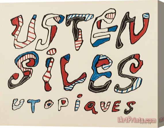 Jean Dubuffet Ustensiles Utopiques, 1966 Stretched Canvas Print / Canvas Art