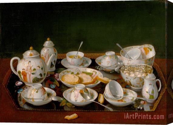 Jean-Etienne Liotard Still Life Tea Set Stretched Canvas Print / Canvas Art