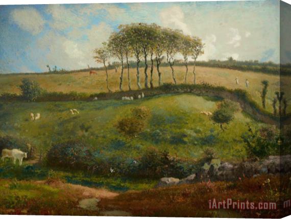 Jean-Francois Millet Pasture Near Cherbourg Stretched Canvas Print / Canvas Art