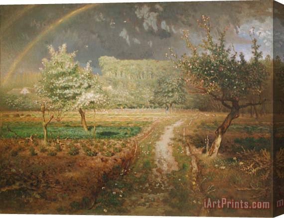 Jean-Francois Millet Spring at Barbizon Stretched Canvas Painting / Canvas Art