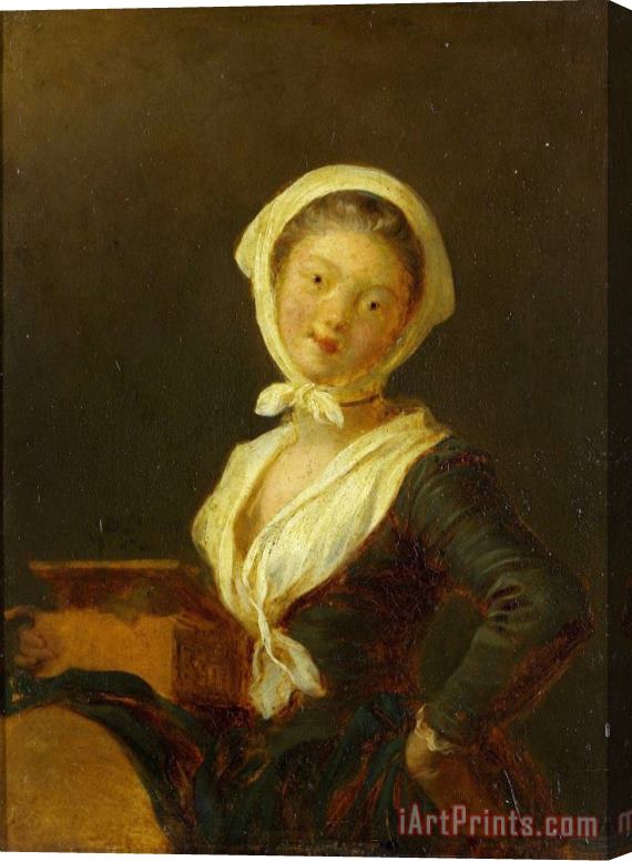 Jean Honore Fragonard An Organ Grinder (a Woman of Savoy) Stretched Canvas Print / Canvas Art