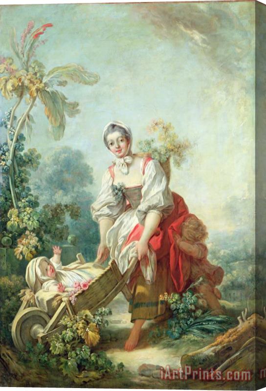 Jean Honore Fragonard The Joys of Motherhood Stretched Canvas Print / Canvas Art