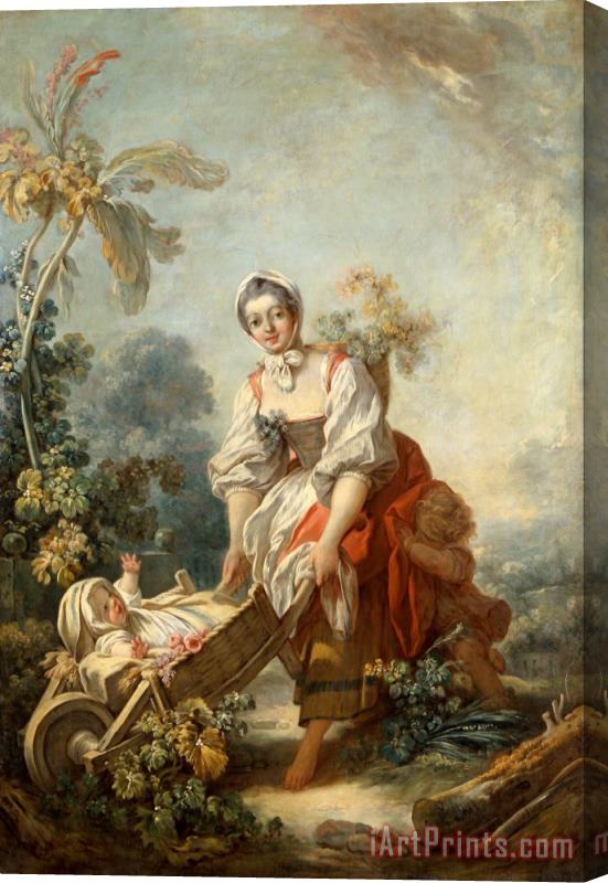 Jean Honore Fragonard The Joys of Motherhood Stretched Canvas Painting / Canvas Art