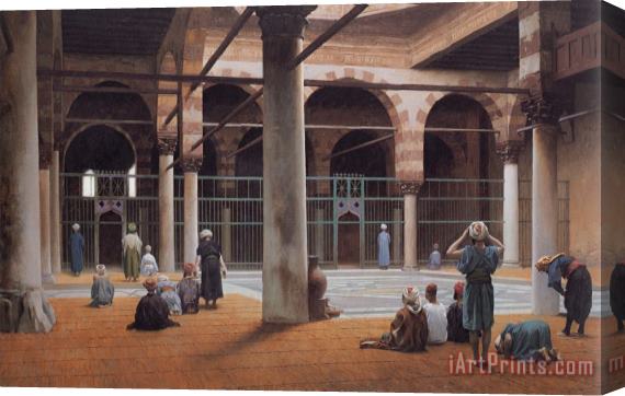 Jean Leon Gerome Interior of a Mosque Stretched Canvas Print / Canvas Art