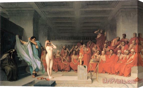 Jean Leon Gerome Phryne Before The Areopagus Stretched Canvas Print / Canvas Art