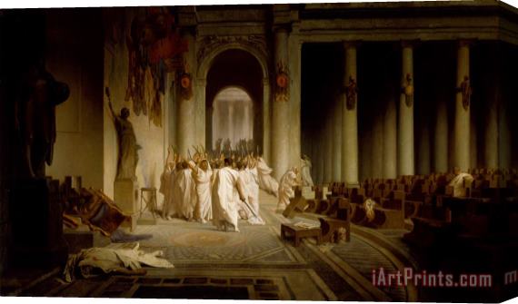 Jean Leon Gerome The Death of Caesar Stretched Canvas Print / Canvas Art
