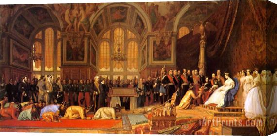 Jean Leon Gerome The Reception of The Siamese Ambassadors at Fontainebleau Stretched Canvas Print / Canvas Art