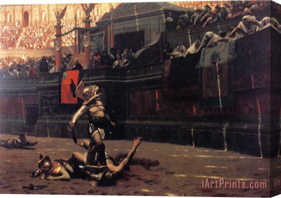 Jean Leon Gerome Thumbs Down Stretched Canvas Print / Canvas Art