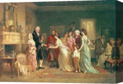 Birthday Canvas Paintings - Washingtons Birthday by Jean Leon Jerome Ferris