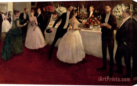 Jean Louis Forain The Buffet Stretched Canvas Painting / Canvas Art