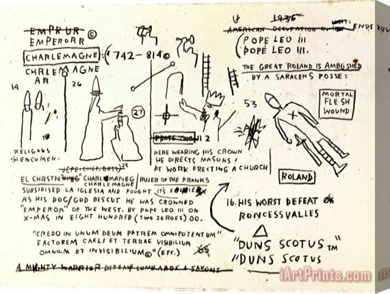 Jean-michel Basquiat Bishop Stretched Canvas Print / Canvas Art