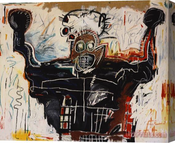 Jean-michel Basquiat Boxer Stretched Canvas Print / Canvas Art