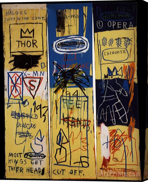 Jean-michel Basquiat Charles The First Stretched Canvas Print / Canvas Art