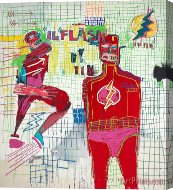 Jean-michel Basquiat Flash in Naples, 1983 Stretched Canvas Print / Canvas Art