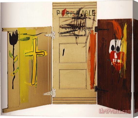 Jean-michel Basquiat Gravestone Stretched Canvas Print / Canvas Art