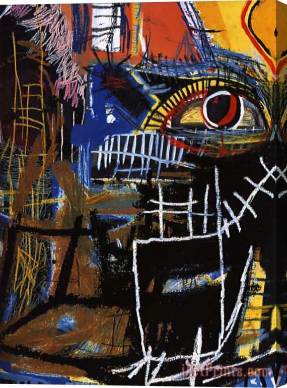 Jean-michel Basquiat Head 1 Stretched Canvas Print / Canvas Art