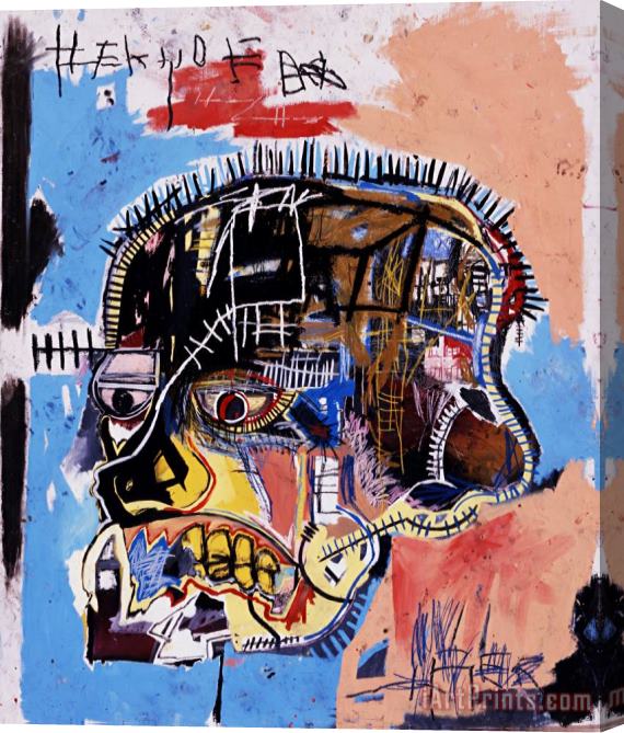 Jean-michel Basquiat Head Stretched Canvas Painting / Canvas Art