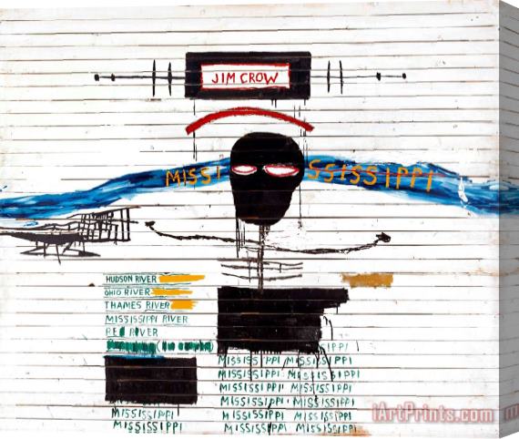 Jean-michel Basquiat Jim Crow, 1986 Stretched Canvas Print / Canvas Art