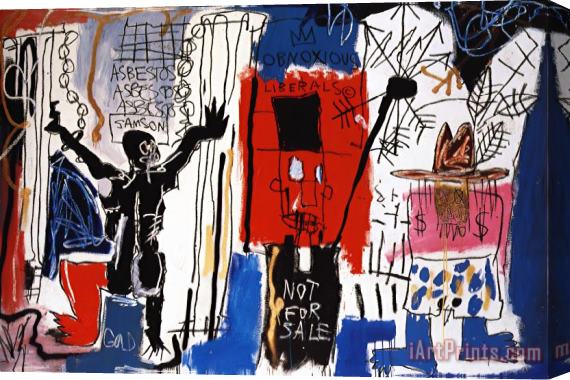 Jean-michel Basquiat Obnoxious Liberals Stretched Canvas Print / Canvas Art