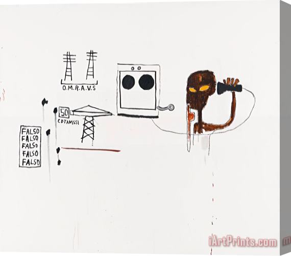 Jean-michel Basquiat O.m.r.a.v.s Stretched Canvas Print / Canvas Art