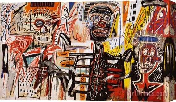 Jean-michel Basquiat Philistines Stretched Canvas Painting / Canvas Art