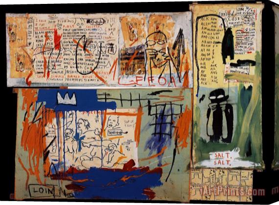 Jean-michel Basquiat Piscine Versus The Best Hotels Stretched Canvas Print / Canvas Art