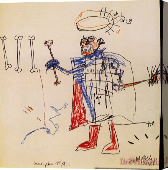 Jean-michel Basquiat Ribs Ribs Stretched Canvas Print / Canvas Art