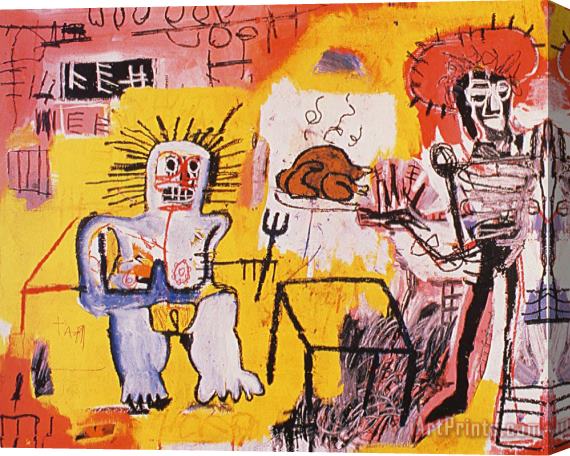 Jean-michel Basquiat Rice And Chicken 1981 Stretched Canvas Print / Canvas Art