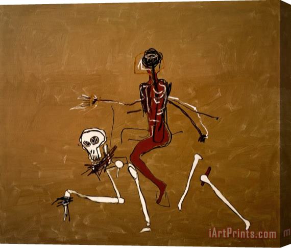 Jean-michel Basquiat Riding with Death Stretched Canvas Print / Canvas Art