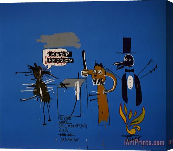 Jean-michel Basquiat The Dingoes That Park Their Brains with Their Gum Stretched Canvas Print / Canvas Art