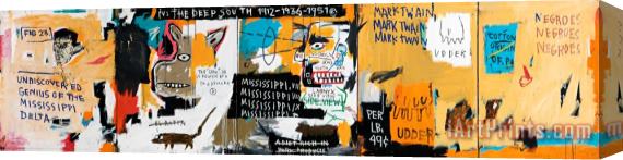 Jean-michel Basquiat Undiscovered Genius of The Mississippi Delta Stretched Canvas Painting / Canvas Art