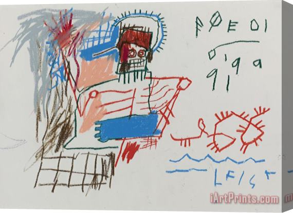 Jean-michel Basquiat Untitled (poedi) Stretched Canvas Print / Canvas Art