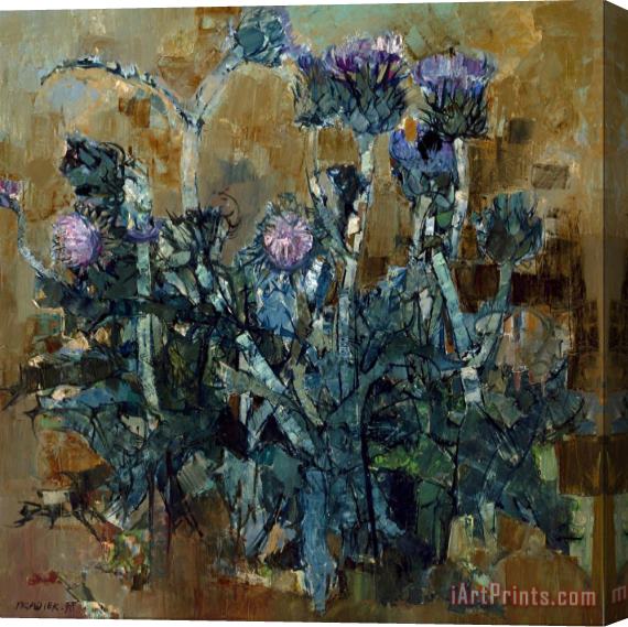 Jean Pradier Artichoke Flowers Stretched Canvas Print / Canvas Art