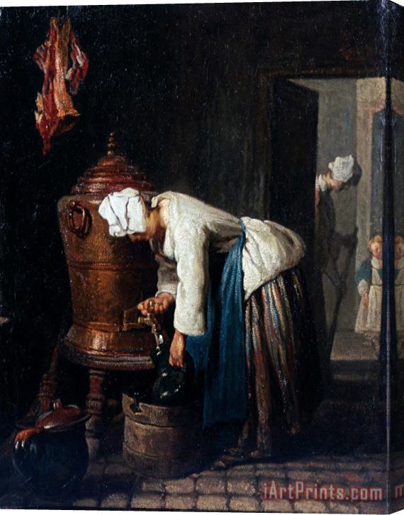 Jean-Simeon Chardin Woman Drawing Water at The Cistern Stretched Canvas Print / Canvas Art