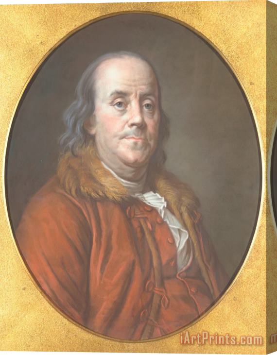 Jean Valade Benjamin Franklin Stretched Canvas Print / Canvas Art