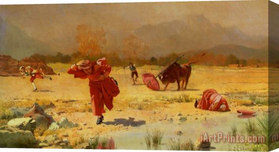 Jehan Georges Vibert The Church in Danger Stretched Canvas Print / Canvas Art