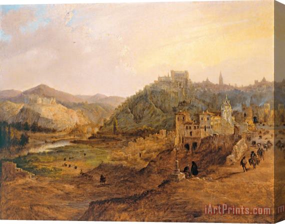 Jenaro Perez Villaamil General View of Toledo From The Cross of The Canons Stretched Canvas Print / Canvas Art