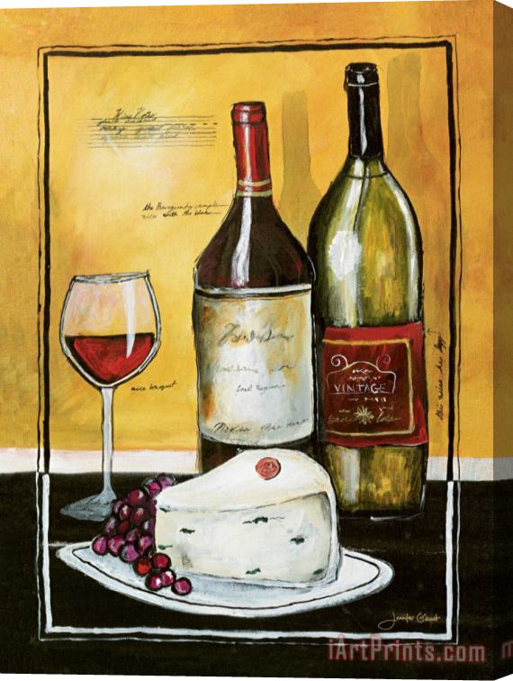Jennifer Garant Wine Notes II Stretched Canvas Print / Canvas Art