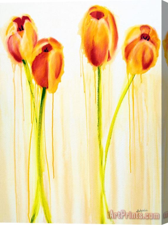 Jerome Lawrence Tulips are People XVII Stretched Canvas Print / Canvas Art