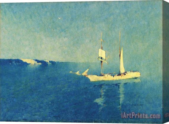 J.J. Hilder Island Schooner, Moreton Bay Stretched Canvas Print / Canvas Art