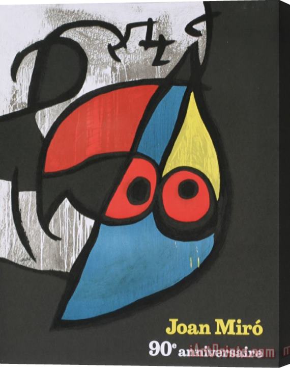 Joan Miro 90th Anniversary 1983 Stretched Canvas Painting / Canvas Art