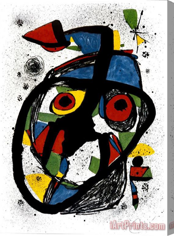 Joan Miro Carota C 1978 Stretched Canvas Painting / Canvas Art
