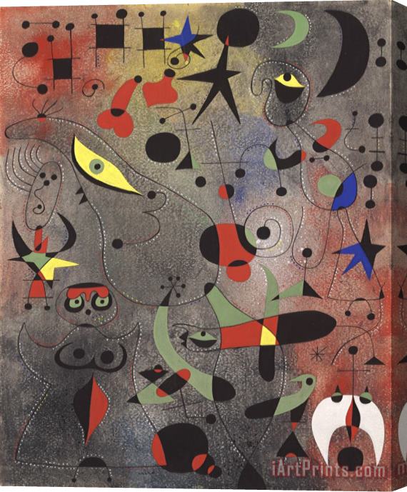 Joan Miro Constellation: Awakening in The Early Morning Stretched Canvas Print / Canvas Art
