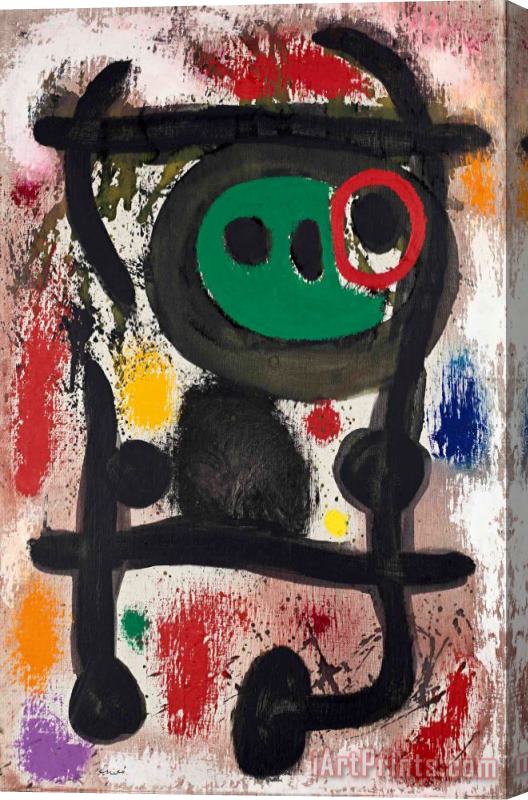 Joan Miro Deux Personnages, 1965 Stretched Canvas Print / Canvas Art