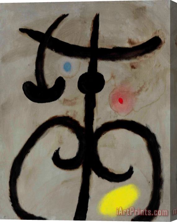 Joan Miro Femme Assise III, 1960 Stretched Canvas Print / Canvas Art