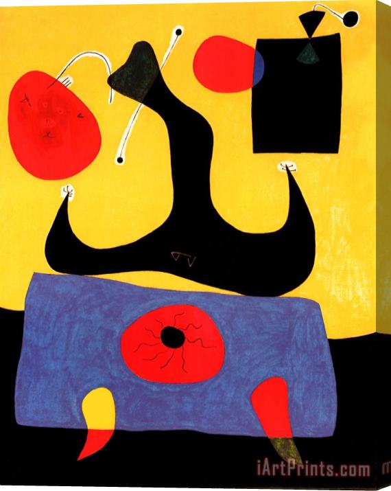 Joan Miro Femme Assise Stretched Canvas Print / Canvas Art