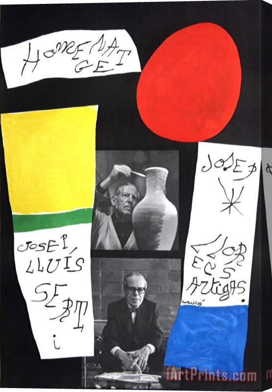 Joan Miro Homenatge Sert 1972 Stretched Canvas Print / Canvas Art