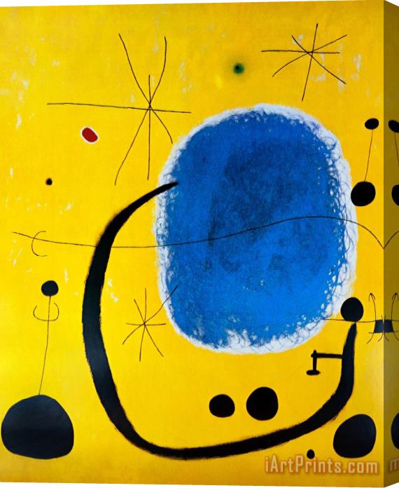 Joan Miro L Oro Dell Azzurro Stretched Canvas Print / Canvas Art