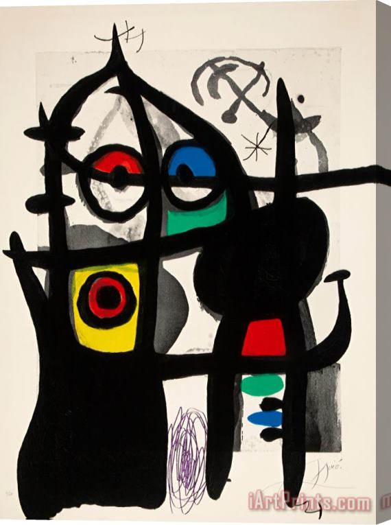 Joan Miro Le Captive, 1969 Stretched Canvas Painting / Canvas Art